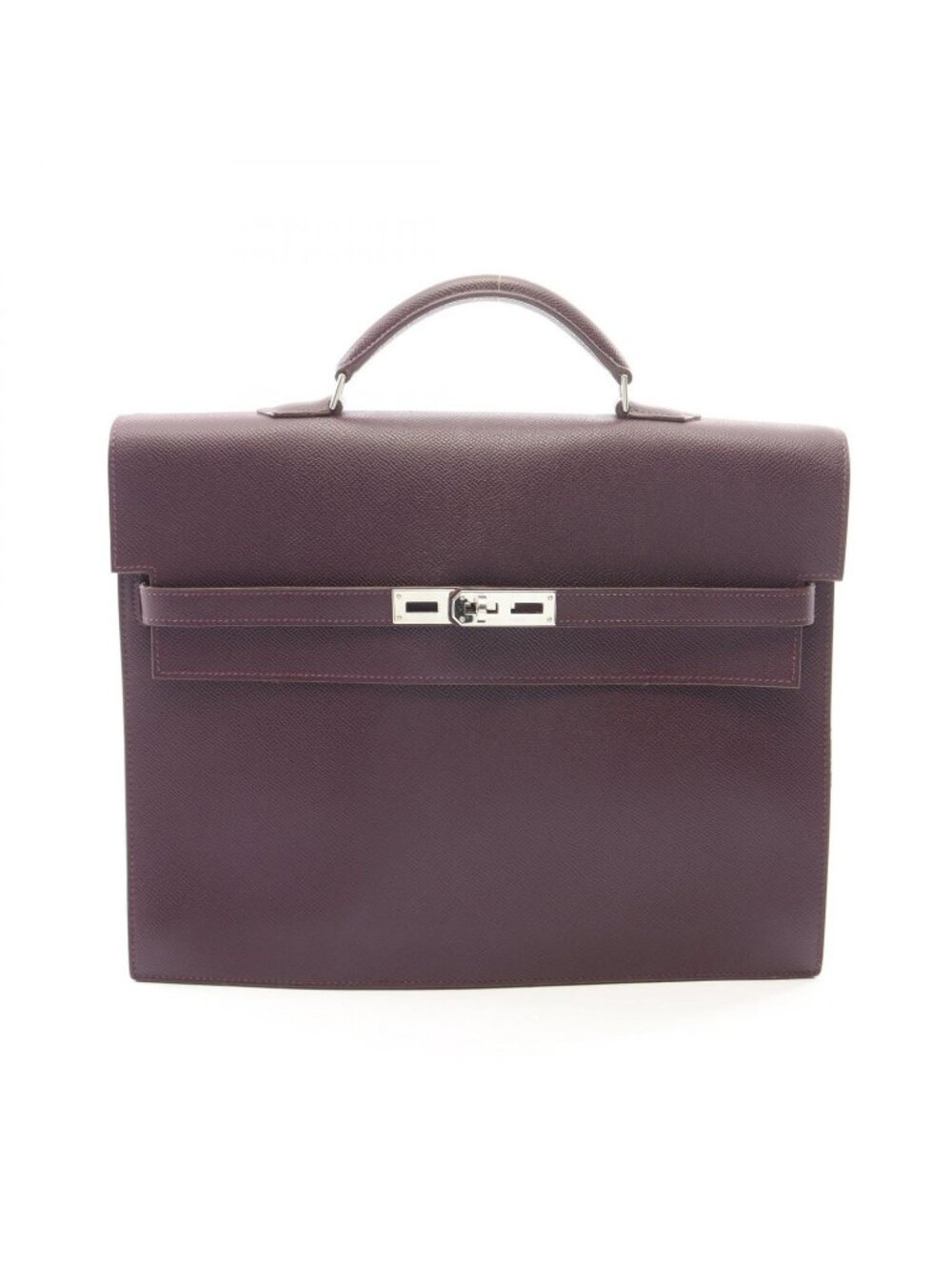 Hermes Briefcase Kelly Depeche 34 Violet Leather